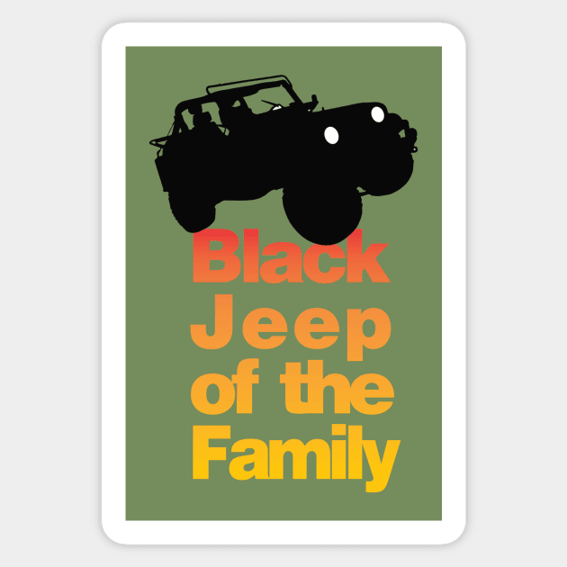 Black Jeep of the Family Sticker by DavidLoblaw